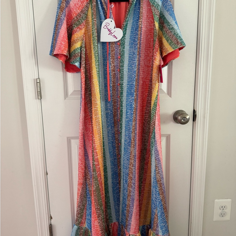 Colorful Striped Maxi Dress